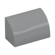 Brick Curved 1 x 2 x 1 No Studs em Cinza azulado claro