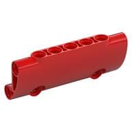 Technic Panel Curved 7 x 3 with 2 Pin Holes through Panel Surface em Vermelho