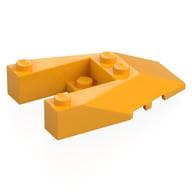 Brick Wedged, Sloped 6 x 4 Cutout, Stud Notches em Laranja vivo claro