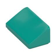 Brick Sloped 30° 1 x 2 x 2/3 em Turquesa escuro