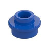 Plate Round 1 x 1 with Open Stud em Azul