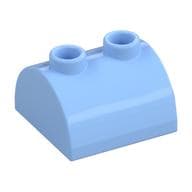 Brick Curved 2 x 2, Two Top Studs em Azul vivo claro