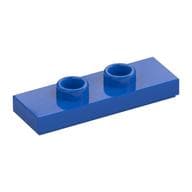 Plate Special 1 x 3 with 2 Studs with Groove and Inside Stud Holder (Jumper) em Azul
