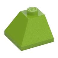 Brick Sloped 45° 2 x 2 Double Convex em Verde-limão