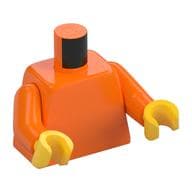 Torso Jacket, Pockets, Zipper Print, Orange Arms, Yellow Hands