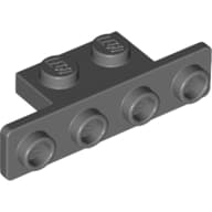 Bracket 1 x 2 - 1 x 4 [Rounded Corners] em Cinza azulado escuro