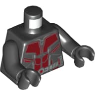 Torso, Jumpsuit, Dark Red Patches, Belt Print, Black Arms and Hands