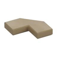 Tile Special 2 x 2 Corner with Cut Corner - Facet em Bege escuro