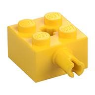 Brick Special 2 x 2 with Pin and Axle Hole em Amarelo