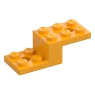 Bracket 5 x 2 x 1 1/3 with Holes, Pin Bottom em Laranja vivo claro