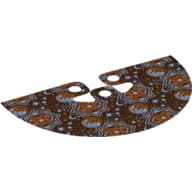 Neckwear Cape, Cloak Half Circle, Iridescent Front, Reddish Brown Design Back Print