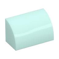 Brick Curved 1 x 2 x 1 No Studs em Água-marinha claro