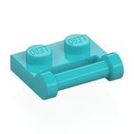 Plate Special 1 x 2 [Side Handle Closed Ends] em Celeste médio