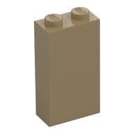 Brick 1 x 2 x 3 with Bottom Stud Holder em Bege escuro