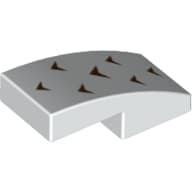 Brick Curved 2 x 1 No Studs with 7 Arrows Print