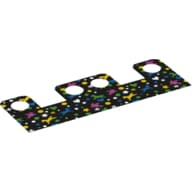 Hipwear Skirt, 4 Holes with Multi-color Stars and Shapes Print [10mm]