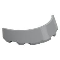 Windscreen 3 x 6 x 1 Curved with Rectangular Stud Holder in Bottom em Cinza azulado claro