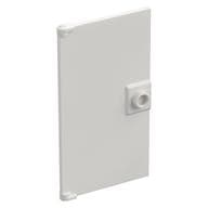 Door 1 x 4 x 6 Smooth with Chamfered Handle Plinth em Branco