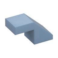Brick Sloped 45° 2 x 1 with 2/3 Inverted Cutout and no stud em Azul areia