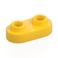 Plate Special 1 x 2 Rounded with 2 Open Studs em Amarelo
