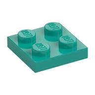 Plate 2 x 2 em Turquesa escuro