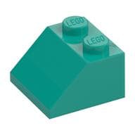Brick Sloped 45° 2 x 2 em Turquesa escuro