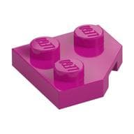 Wedge Plate 2 x 2 Cut Corner em Magenta