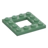 Plate Special 4 x 4 with 2 x 2 Opening em Verde areia