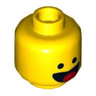 Minifig Head Benny, Smile with Tongue / Scared Print