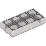 Tile 1 x 2 with Silver Squares Print
