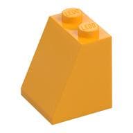 Brick Sloped 65° 2 x 2 x 2 with Bottom Tube em Laranja vivo claro