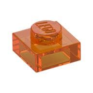 Plate 1 x 1 em Laranja translúcido