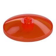 Dish 4 x 4 Inverted with Open Stud [Radar] em Laranja neon translúcido