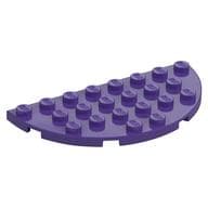 Plate Round Half 4 x 8 em Roxo escuro
