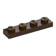 Plate 1 x 4 em Marrom escuro