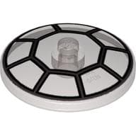 Dish 4 x 4 Inverted with Open Stud [Radar] with Cockpit Print