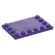 Plate Special 4 x 6, Studs on 3 Edges em Roxo escuro