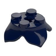 Plant, Leaves, Round 2 x 2 x 2/3 with + Axle Hole and 4 Leaf Extensions em Azul escuro