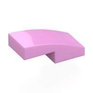 Brick Curved 2 x 1 No Studs [1/2 Bow] em Rosa vivo