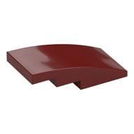Brick Curved 4 x 2 No Studs em Vermelho escuro