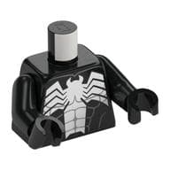 Torso, Muscles with Large White Spider Print (Venom), Black Arms and Hands