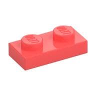 Plate 1 x 2 em Coral