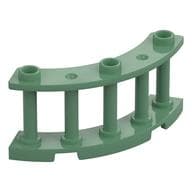 Fence Spindled 4 x 4 x 2 Quarter Round with 3 Studs em Verde areia