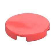 Tile Round 2 x 2 with Bottom Stud Holder em Coral