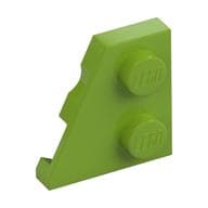 Wedge Plate 2 x 2 Left em Verde-limão