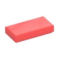 Tile 1 x 2 with Groove em Coral
