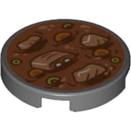 Tile Round 2 x 2 with Meal/Stew/Soup Print