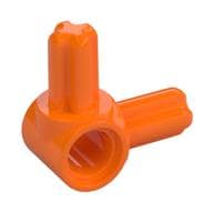 Technic Pin Connector Hub with 2 Perpendicular Axles em Laranja