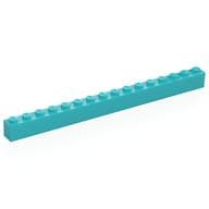 Brick 1 x 16 em Celeste médio