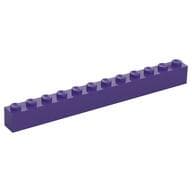 Brick 1 x 12 em Roxo escuro